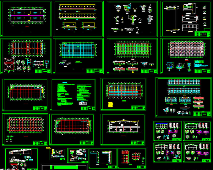 海北二层全钢结构超市图纸
