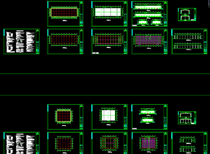 海北钢结构厂房图纸