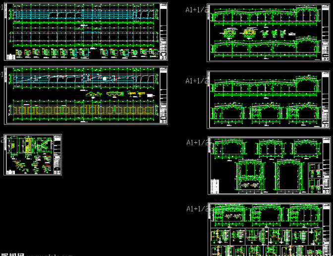 海北钢结构厂房图纸